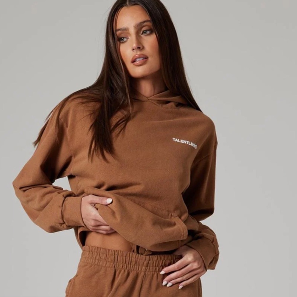 Talentless hoodie Caramel color Sz XS StreetWear Preppy Casual